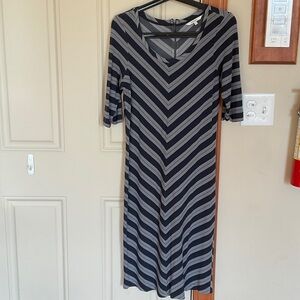 Chic Chevron Long Sleeve Dress